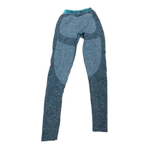 Gymshark size small dry leggings gray blue seamless shape athletic heathered wor - Picture 3 of 8